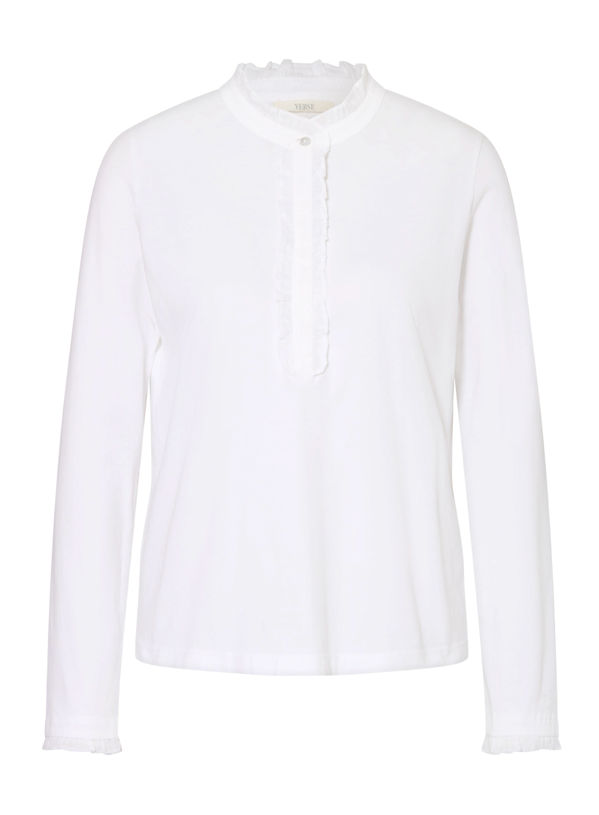 Yerse Chantal White Long Sleeve Top