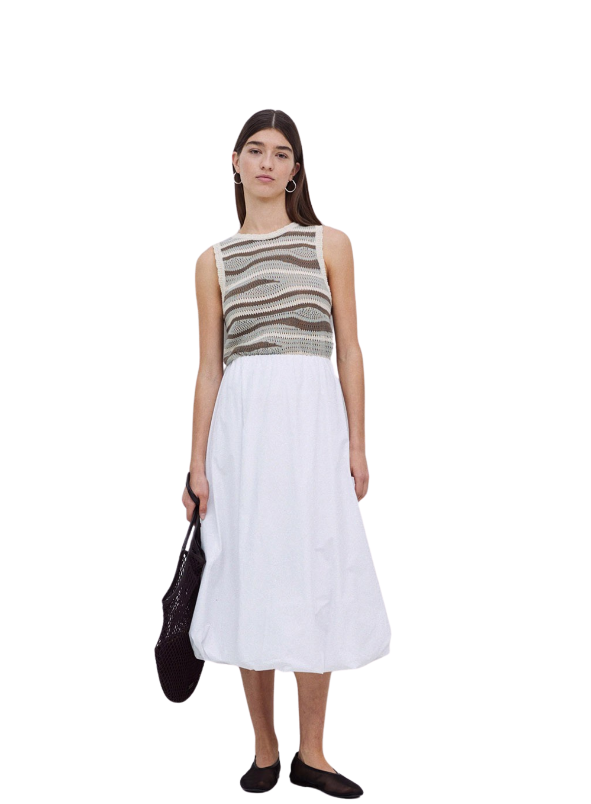 Sandy Knit Tank Top in Green from Yerse