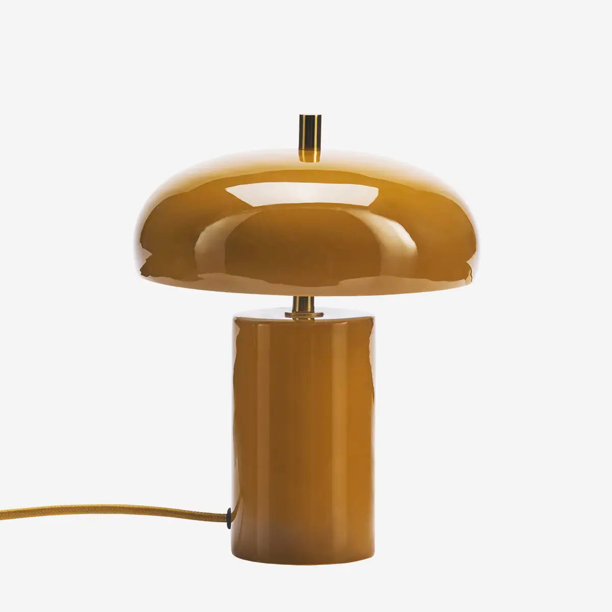 Dark Mustard/Brass Enamel Table Lamp