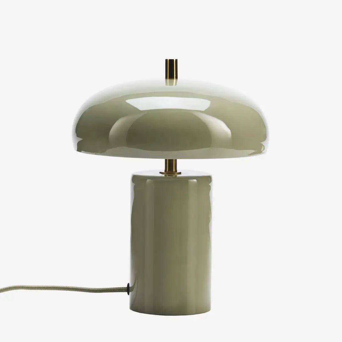Sage/Brass Enamel Table Lamp