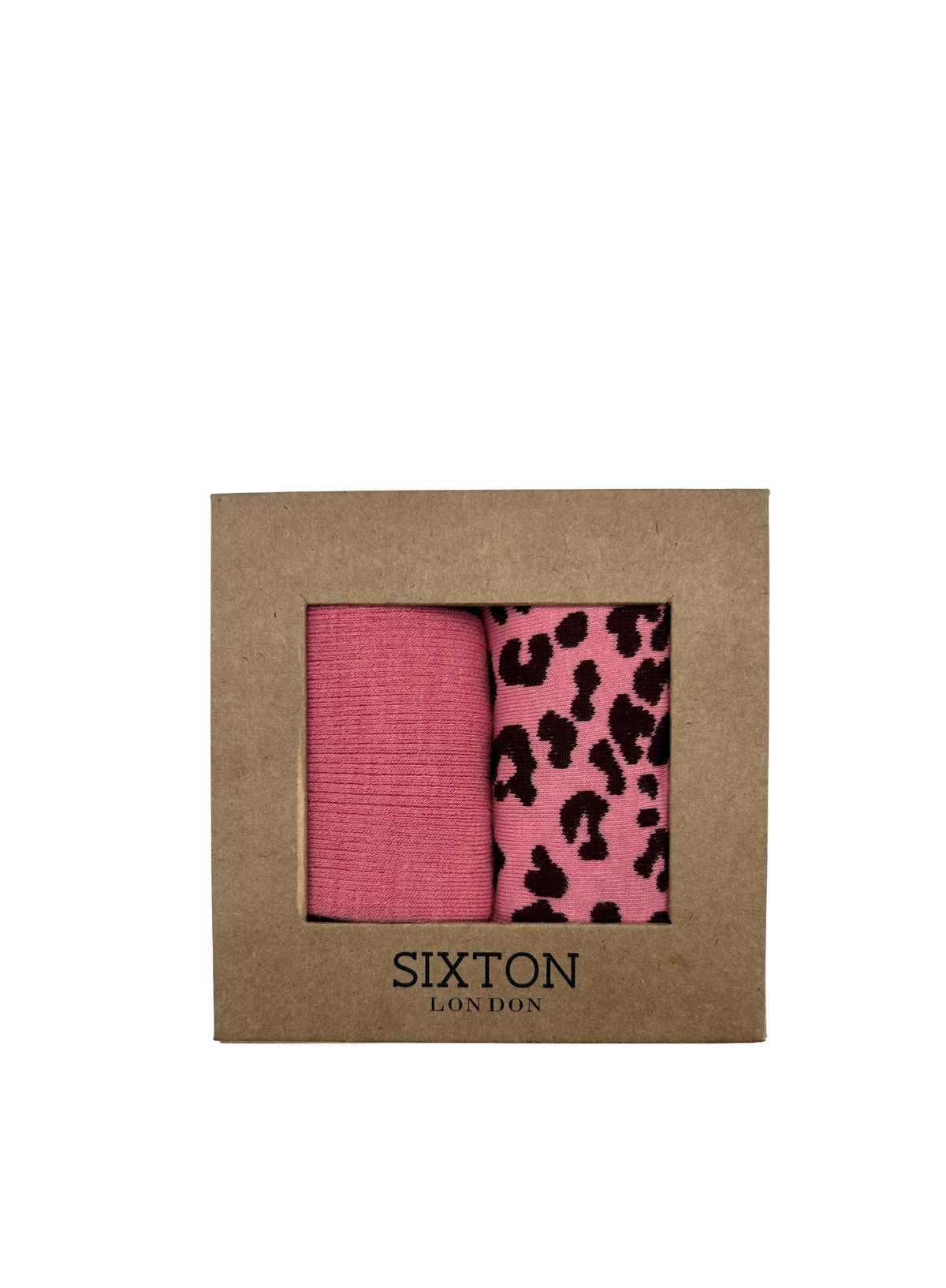 Leopard & Pink Barcelona Sock Box Duo from Sixton