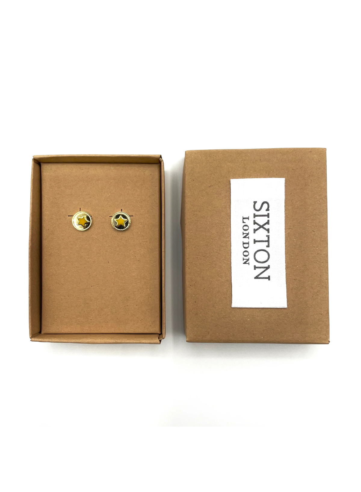 Yellow Star Earrings from Sixton