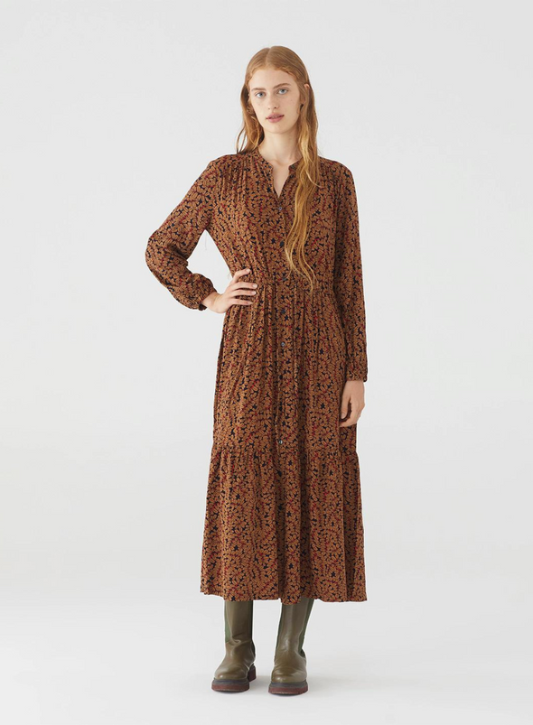 Button Fern Print Midi Dress from Nice Things