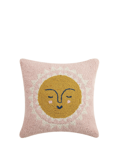 Pink Sun Hook Pillow from Peking Handicraft