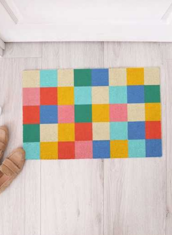 Doormat 'Summer Squares' Multicolor from Fisura