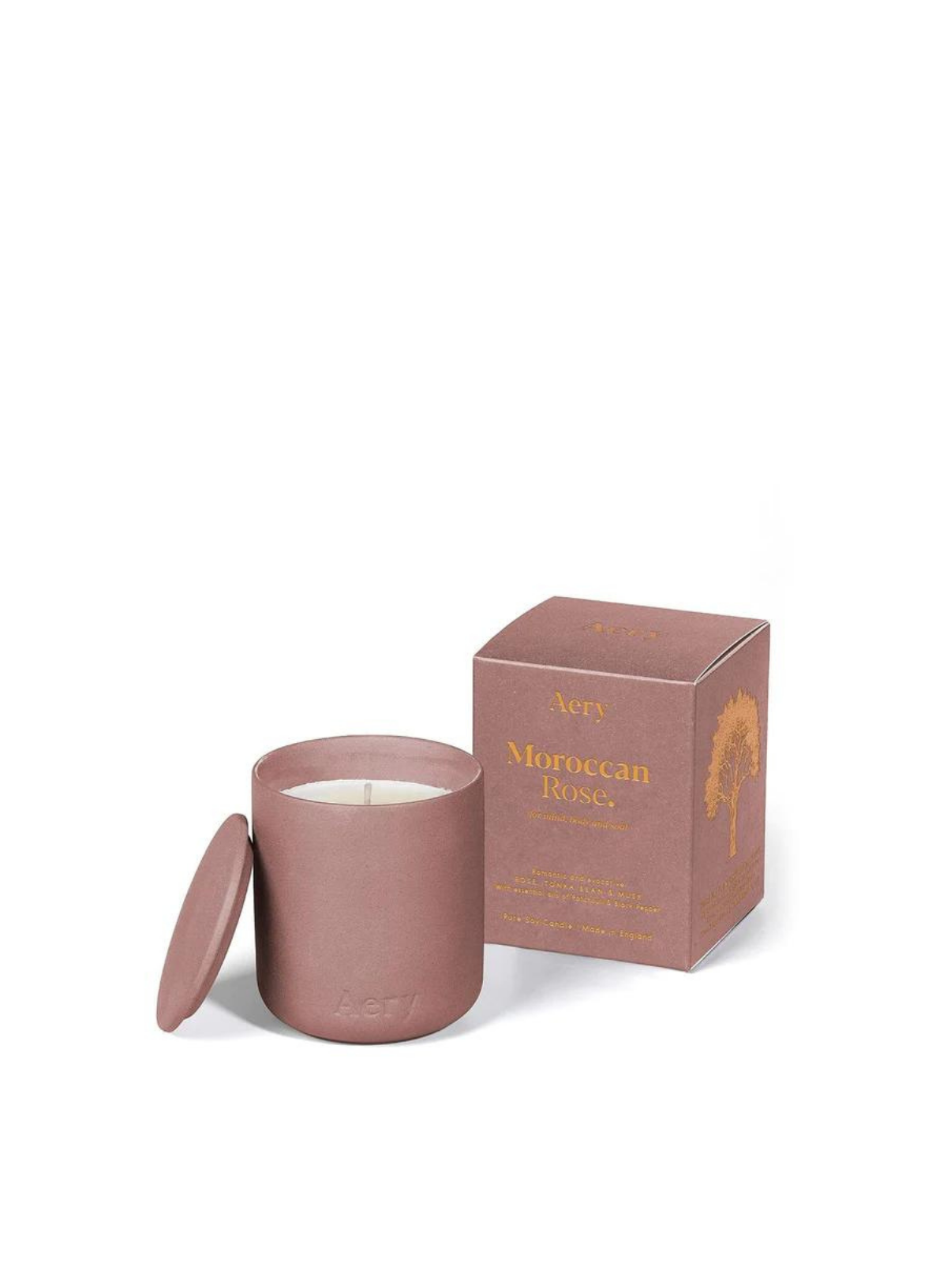 Aery Living Moroccan Rose Scented Candle - Rose Tonka & Musk