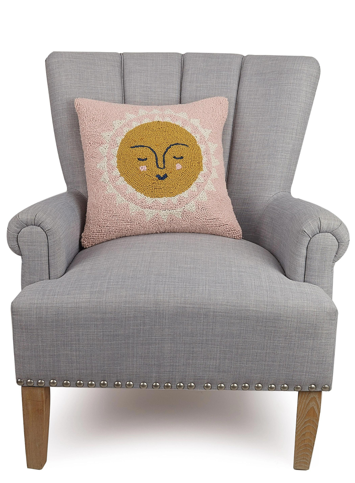 Pink Sun Hook Pillow from Peking Handicraft