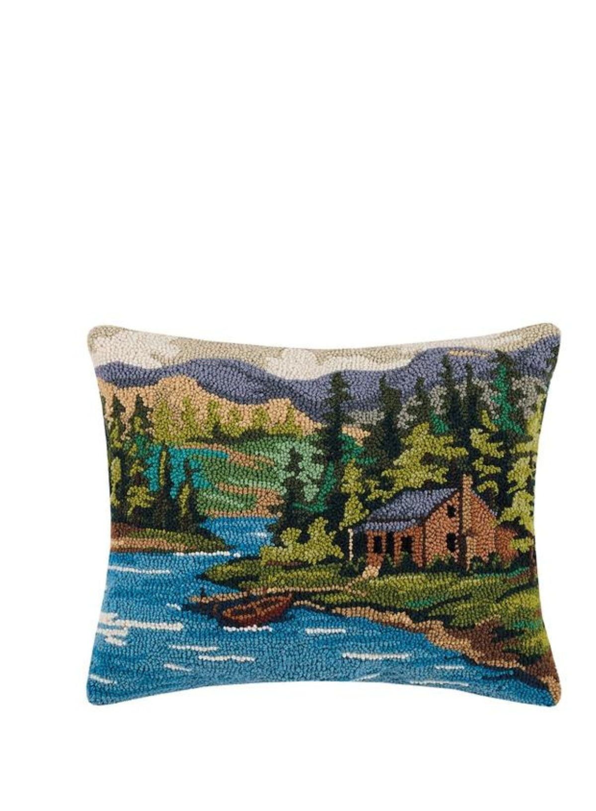 Cabin By Lake Hook Pillow from Peking Handicraft