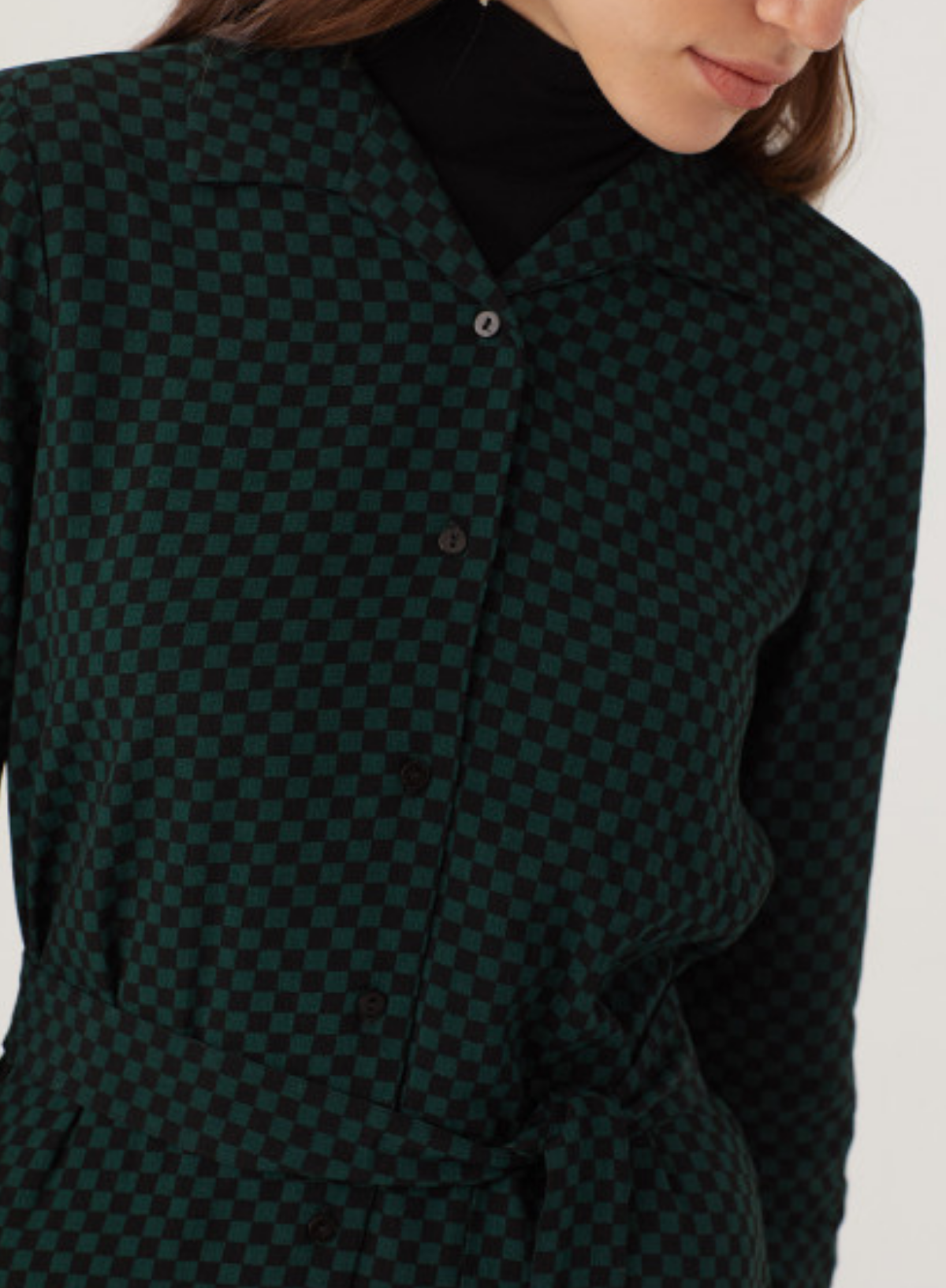 Checkerboard Print Long Dress from Nice Things