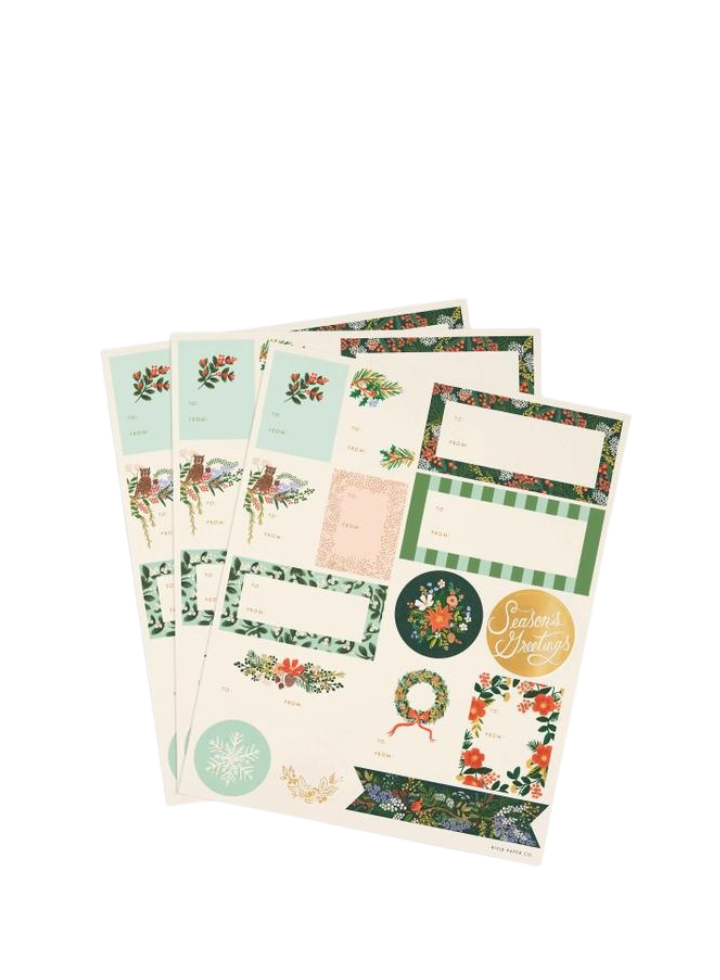 Winter Floral Christmas Sticker set from Rifle Paper Co.