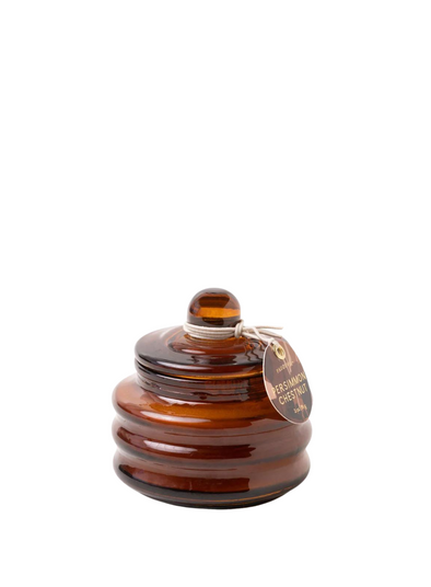 Beam 3oz Amber Small Glass Vessel And Lid - Persimmon Chestnut from Paddywax