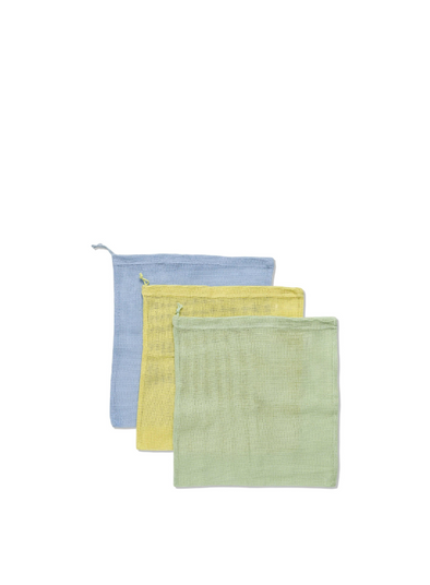 Reusable Produce Bags in Blue/Citron/Sage from Designworks Ink