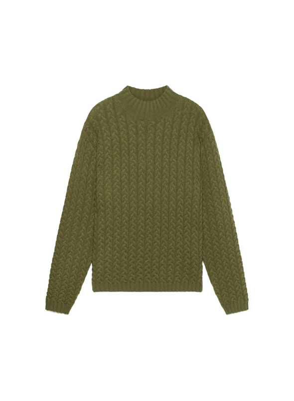 Stoner Jumper Plait in Moss from Wax London