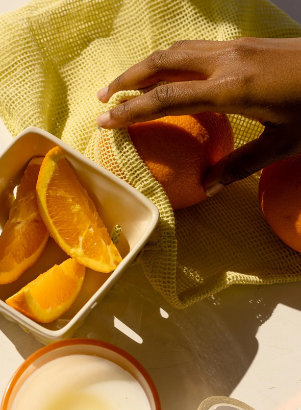 Reusable Produce Bags in Blue/Citron/Sage from Designworks Ink