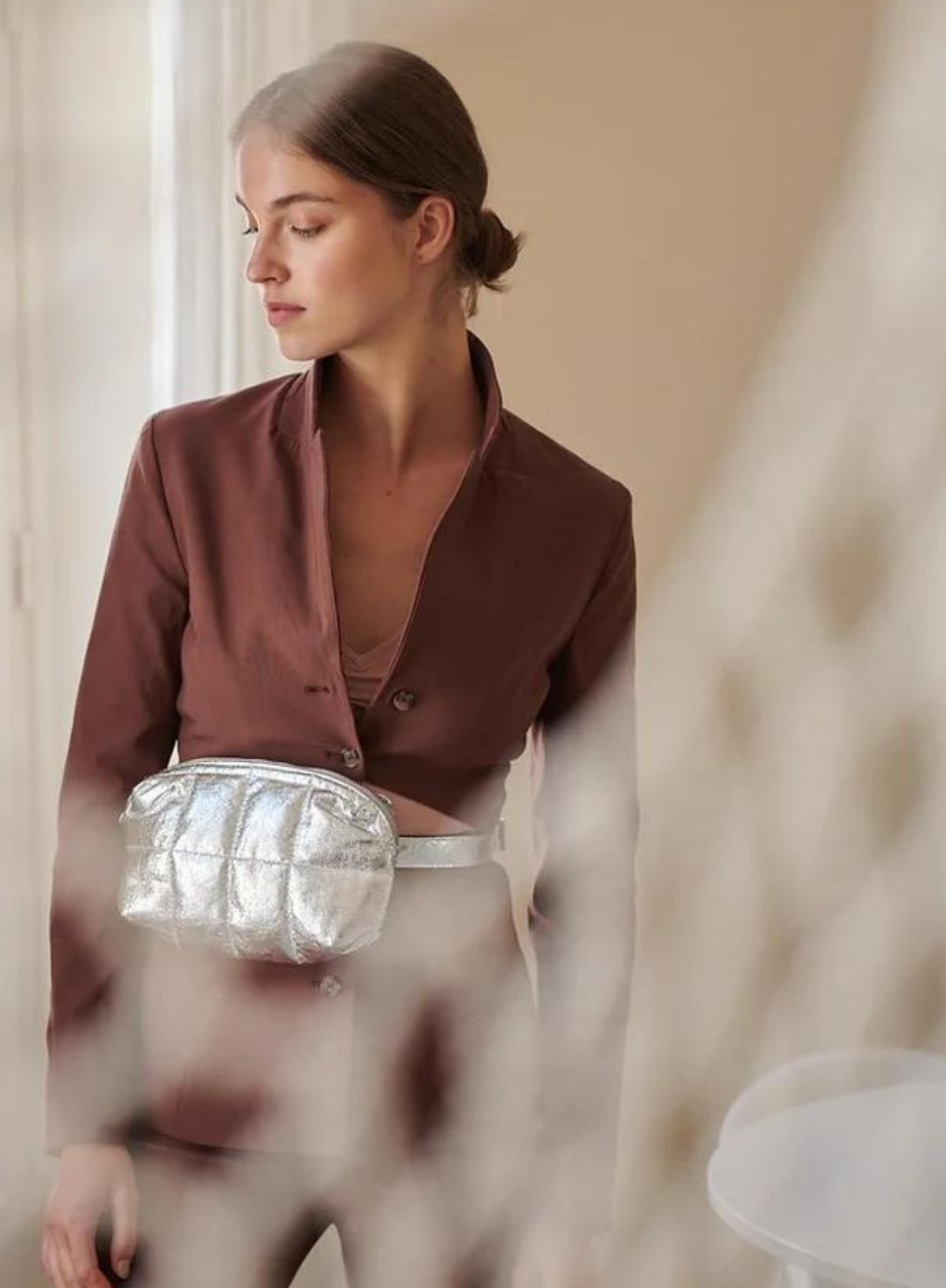 Cilou Puffy Left Bag in Silver Moon Tinne + Mia by Rilla Go Rilla