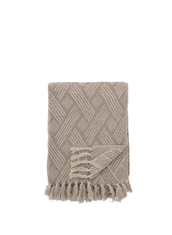 Ghina Recycled Cotton Nature Throw from Bloomingville