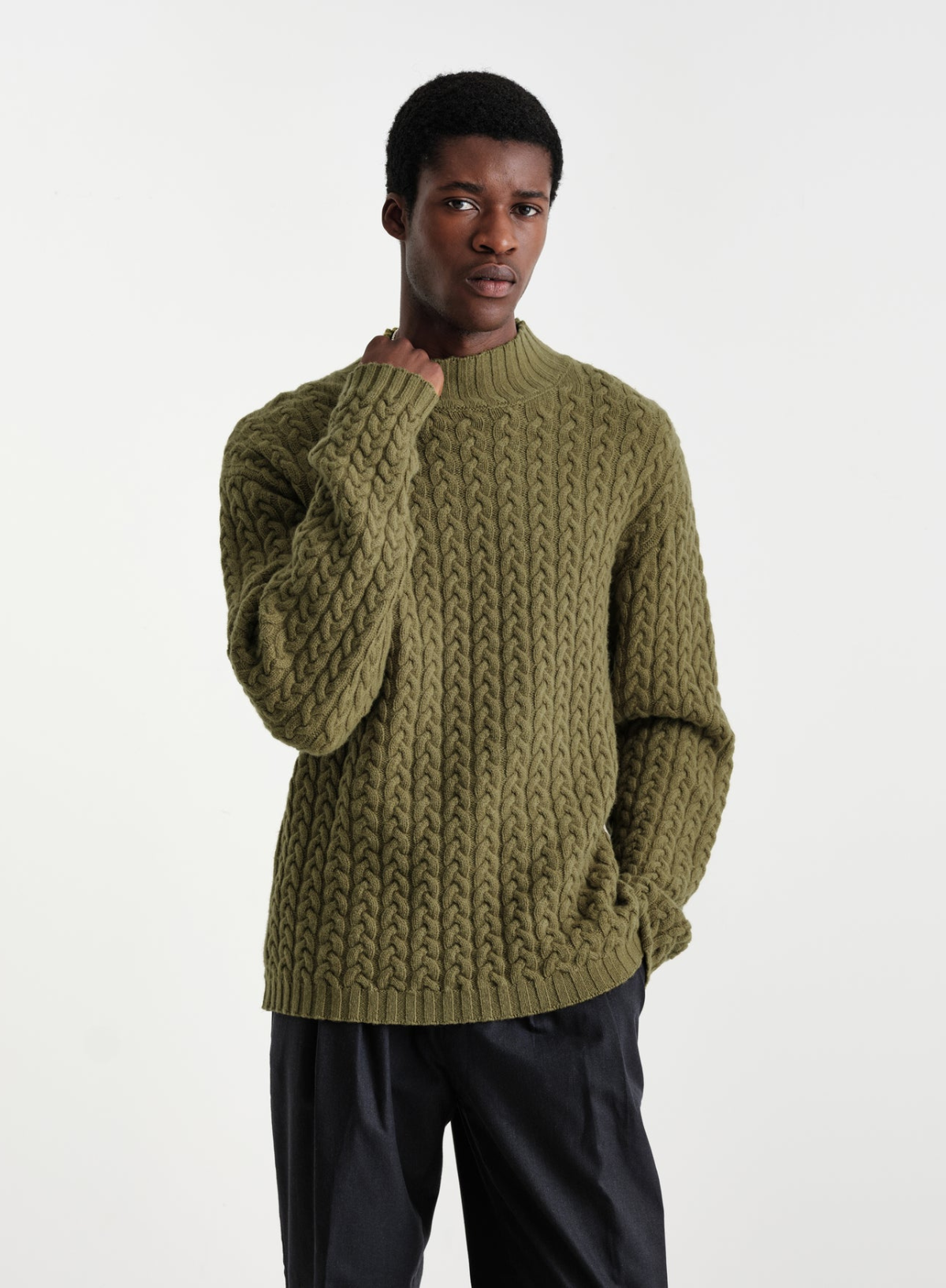 Stoner Jumper Plait in Moss from Wax London