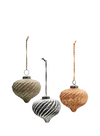 Hanging Striped Glass Ornament from Madam Stoltz