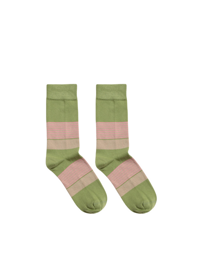 Stripe Socks in Green Multi from Far Afield