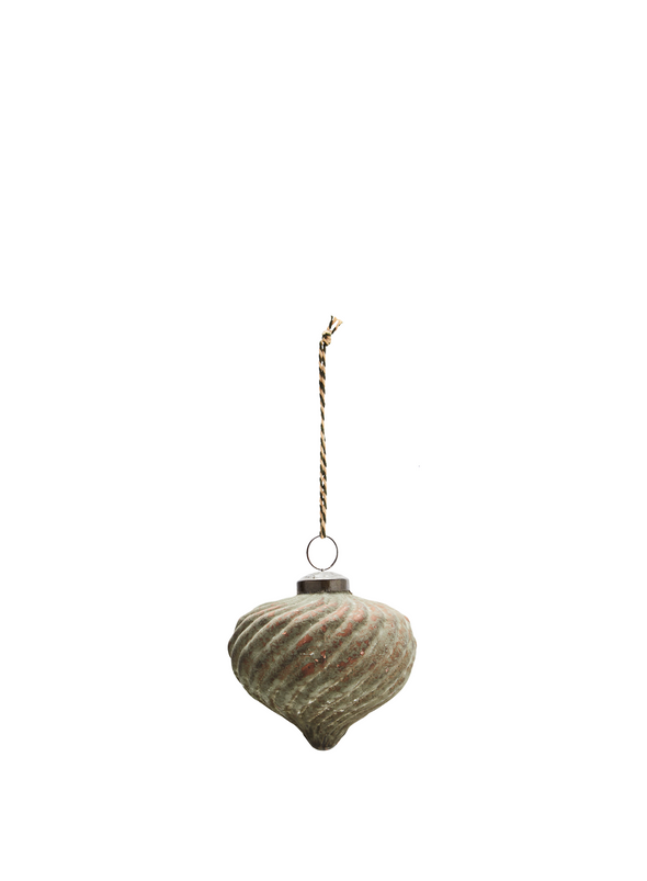 Hanging Striped Glass Ornament from Madam Stoltz