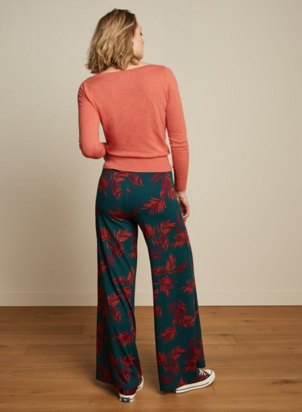 Border Palazzo Pants Corridor in Pine Green from King Louie