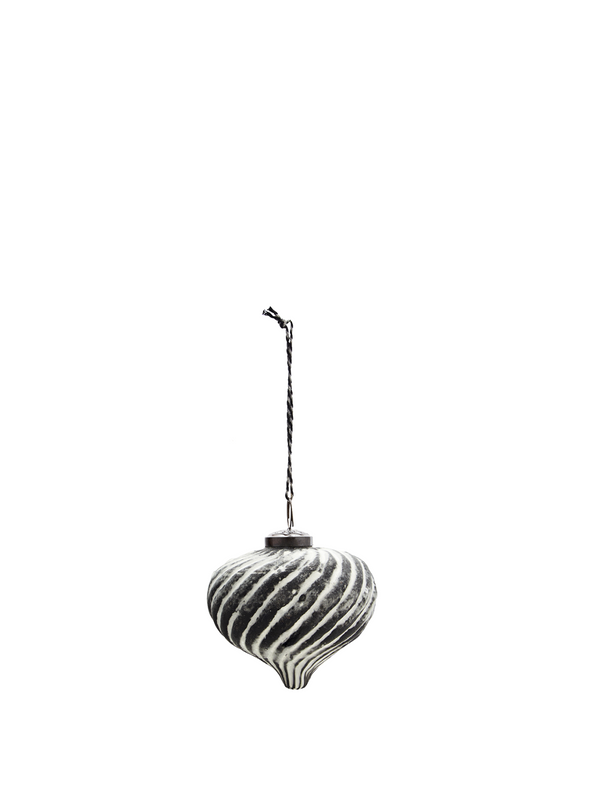 Hanging Striped Glass Ornament from Madam Stoltz