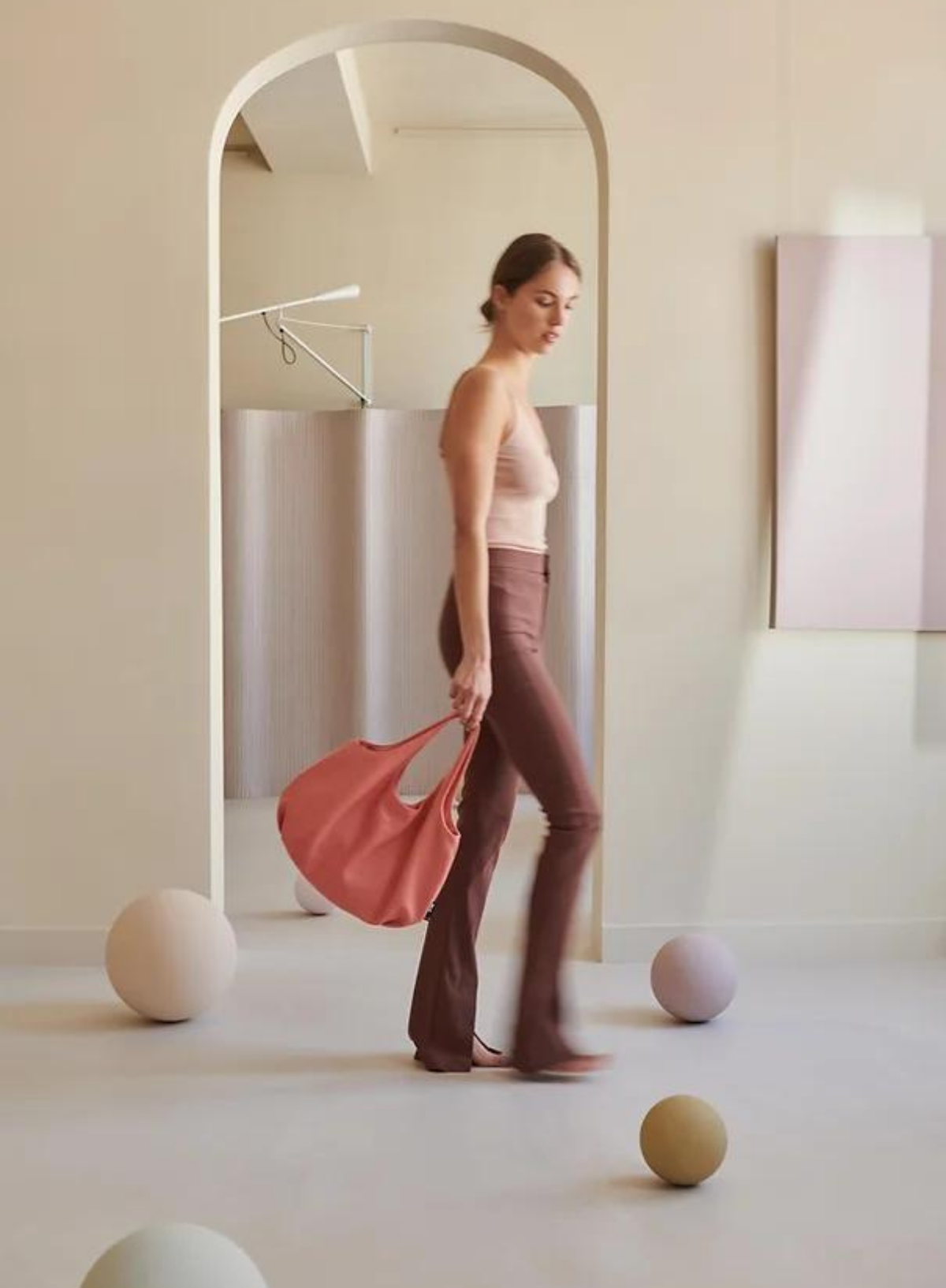 Mila Handy Bold bag in Sugar Coral Wool by Tinne+mia from Rilla Go Rilla