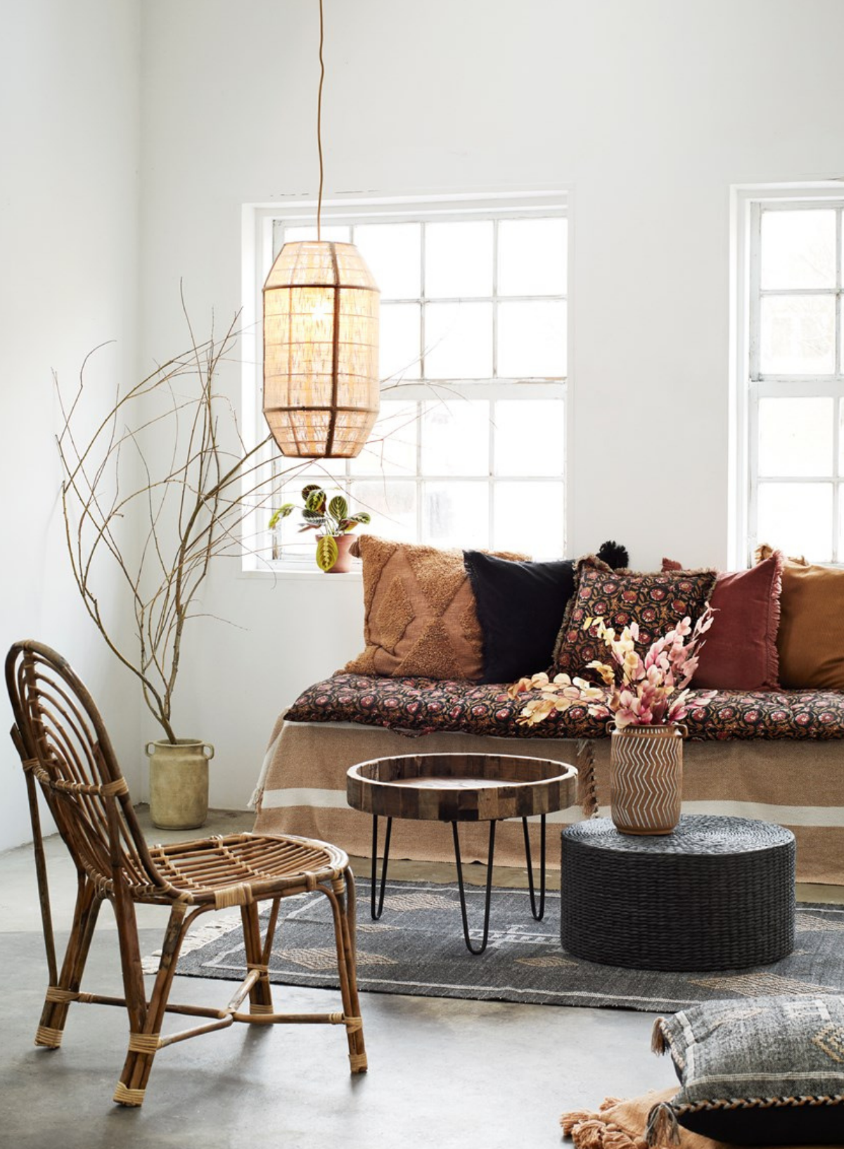 Cushion with Tufting Indian Tan 60 x 60cm from Madam Stoltz