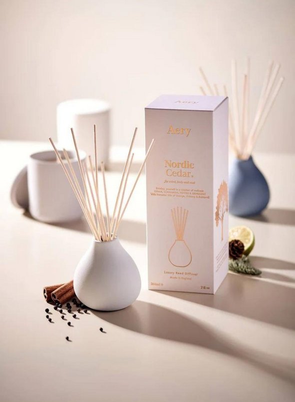 Nordic Cedar Reed Diffuser - Cedar Cinnamon & Bergamot from Aery Living