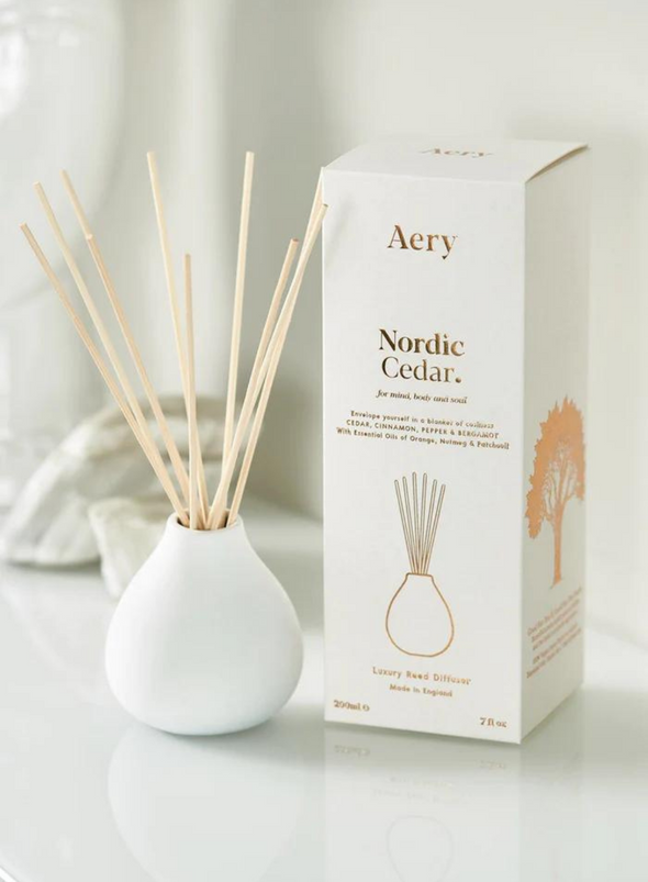 Nordic Cedar Reed Diffuser - Cedar Cinnamon & Bergamot from Aery Living