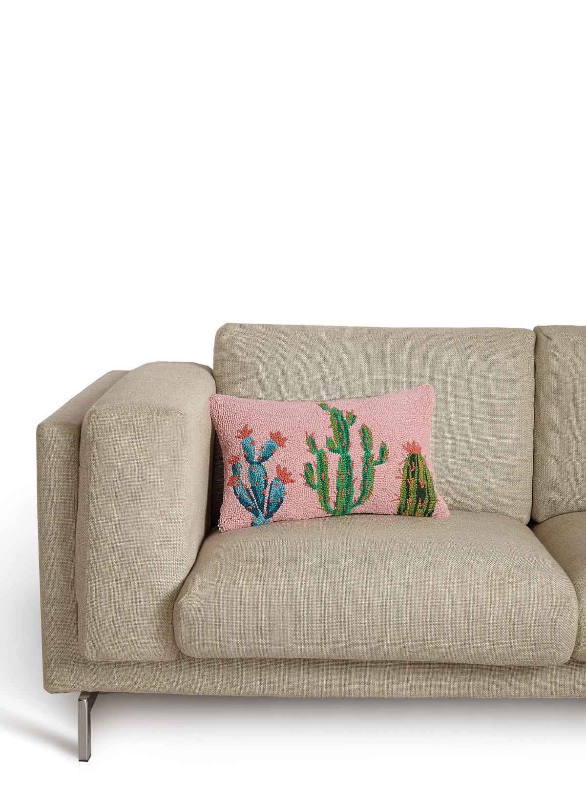 Pretty Cactus Hook Cushion from Peking Handicraft