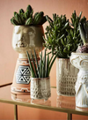 Beige Flowerpot with Face Large from Madam Stoltz