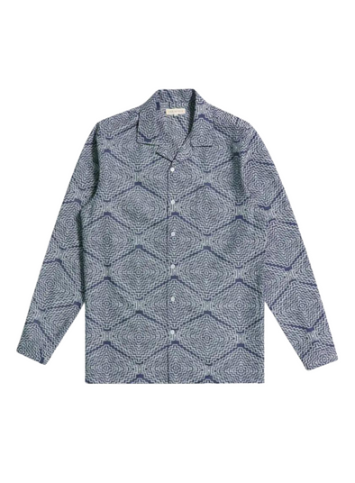 Stachio L/S Shirt Navy Tribal from Far Afield