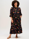 Esther Smock Dress in Black Jungle Life from Sugarhill