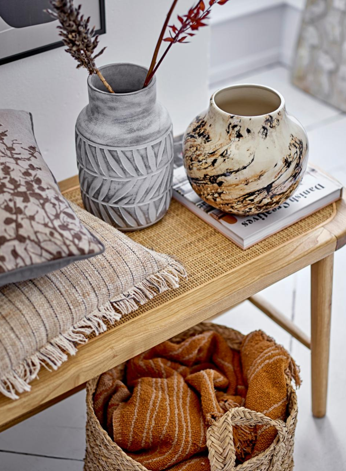 Ginna Recycled Cotton Throw from Bloomingville