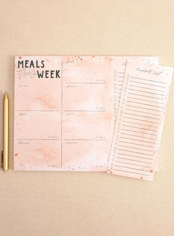 Speckled Zinnia Menu Notepad from 1canoe2