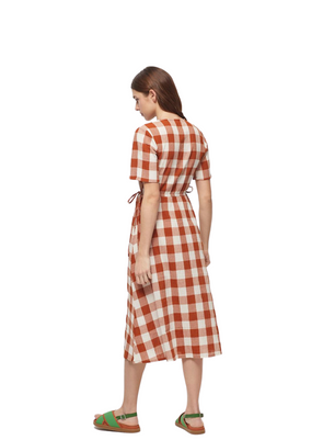Vichy Checks Dress in Brown from Nice Things