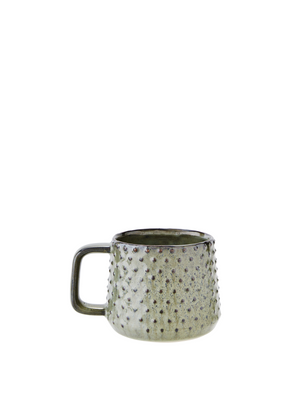 Green Stoneware Mug with Dots from Madam Stoltz