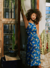 Hazel Midi Dress Cubanelle in Madeira Blue from King Louie