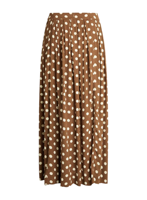 Midi Skirt Dotted Moss Brown from Noa Noa