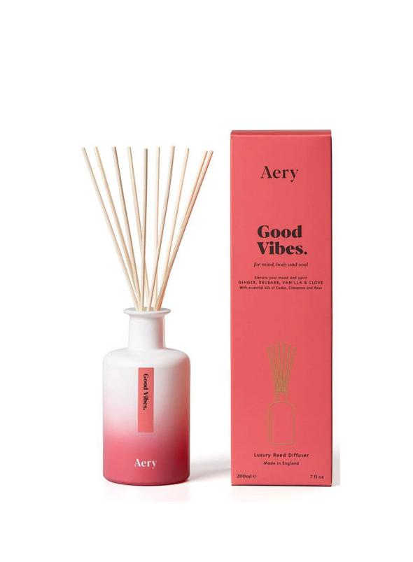 Good Vibes Reed Diffuser - Ginger Rhubard & Vanilla from Aery Living