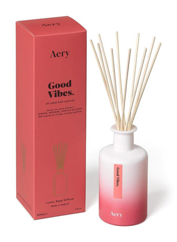 Good Vibes Reed Diffuser - Ginger Rhubard & Vanilla from Aery Living