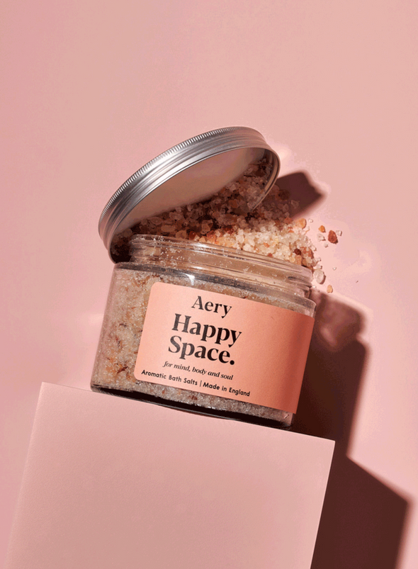 Happy Space Bath Salts - Rose Geranium & Amber from Aery Living