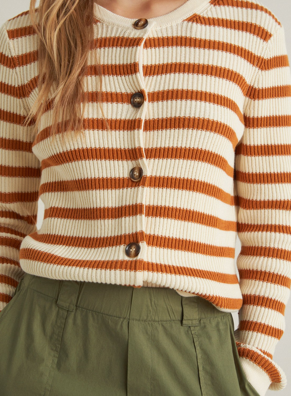 Marin Cardigan in Crudo/Amber from Yerse