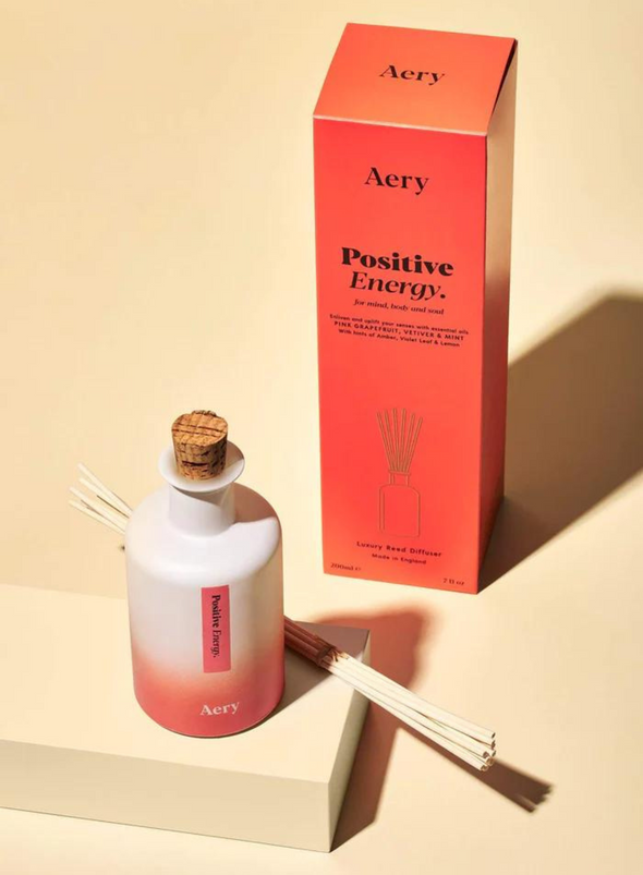 Positive Energy Reed Diffuser - Pink Grapefruit Vetiver & Mint from Aery Living