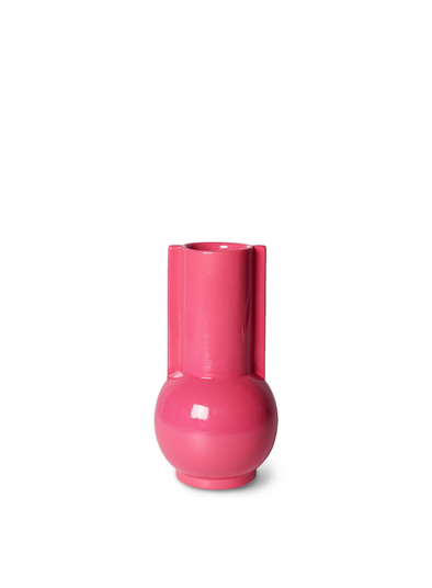 Ceramic Vase in Hot Pink from HK Living