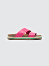 Leather Bio Sandals in Rouge Fushsia from Nice Things