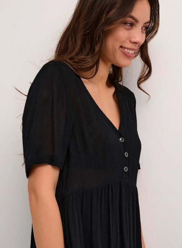 Tara Short Dress in Deep Black from Kaffe