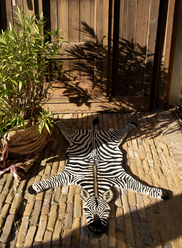 Stripey Zebra Large Wool Rug from Doing Goods