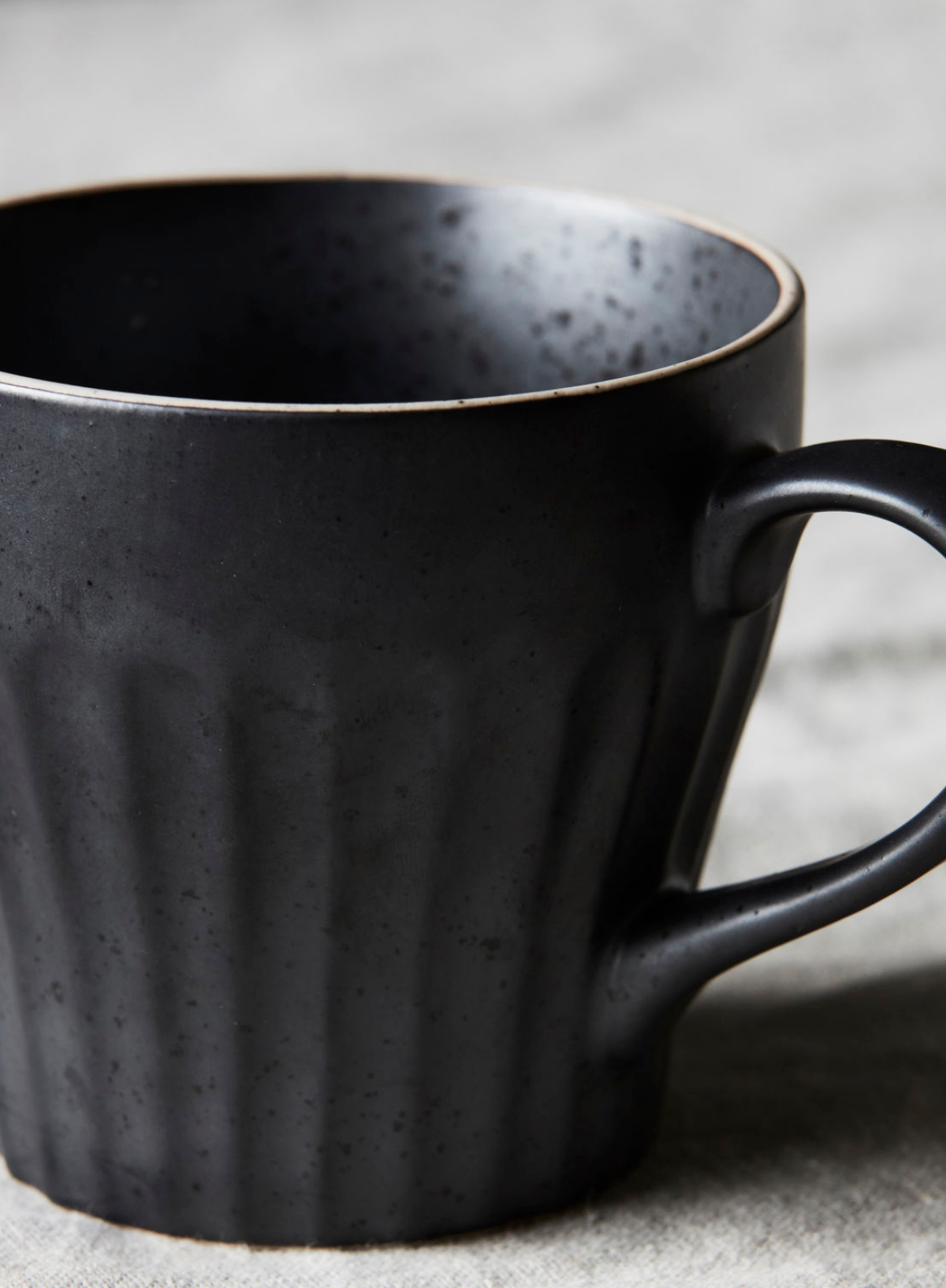 Handled Berica Cup in Black from House Doctor